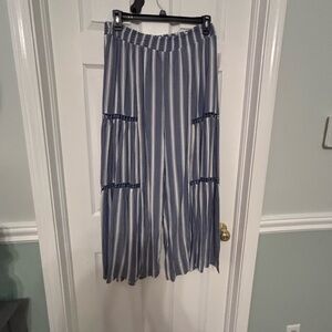 Meijer Blue and White Striped Pants